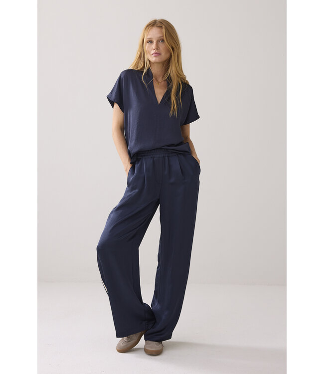 Summum Woman 2s3324-11817 V-hals top glanzend