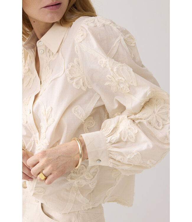 Summum Woman 2s3327-12292 Blouse Tape pattern voile