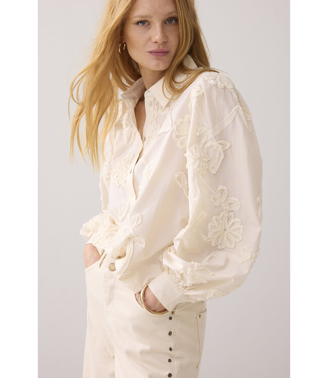 Summum Woman 2s3327-12292 Blouse Tape pattern voile