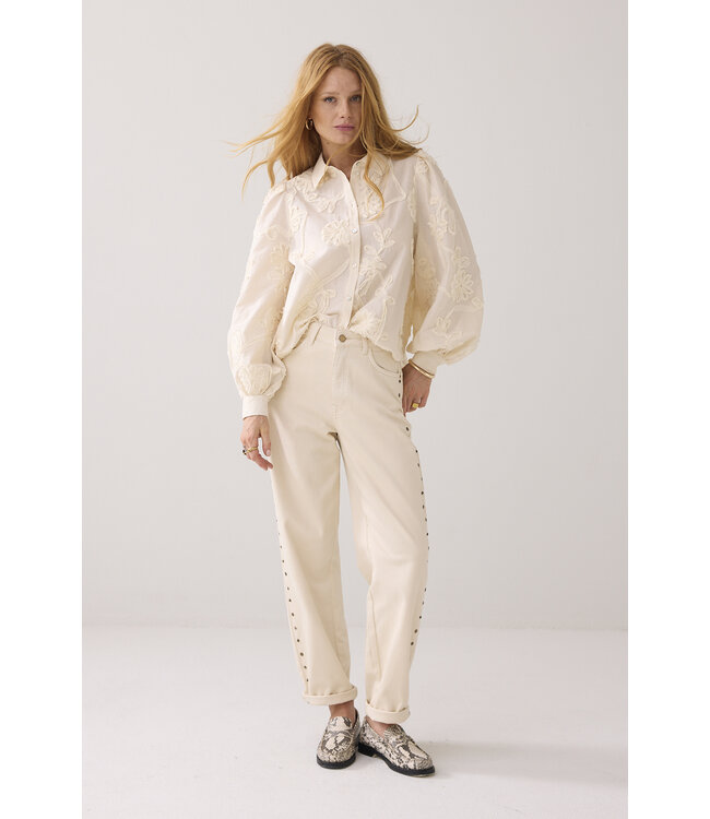 Summum Woman 2s3327-12292 Blouse Tape pattern voile