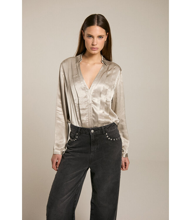 Homage H-CW25M29 Blouse With Pleated Detail