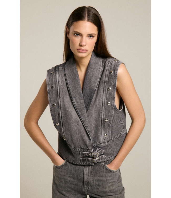 Homage H-CW25M65 Gilet With Belt and Studs