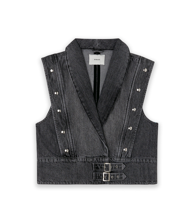 Homage H-CW25M65 Gilet With Belt and Studs