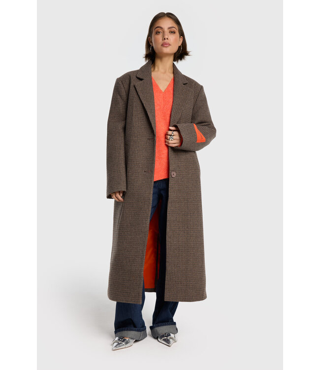 Alix the Label 2508508325 checked coat