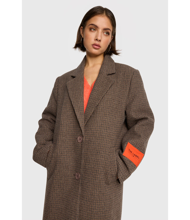 Alix the Label 2508508325 checked coat