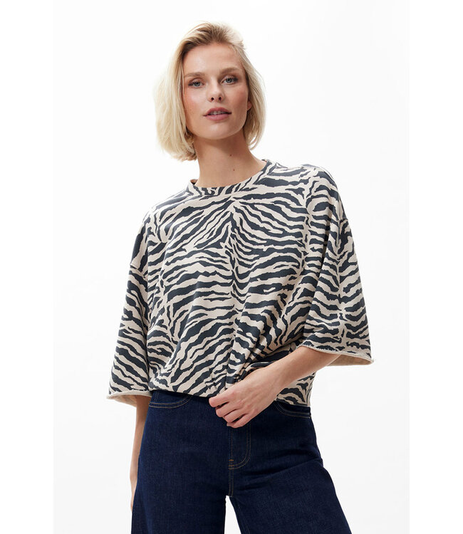 Catwalk Junkie 2503020603 Short sleeve zebra sweater