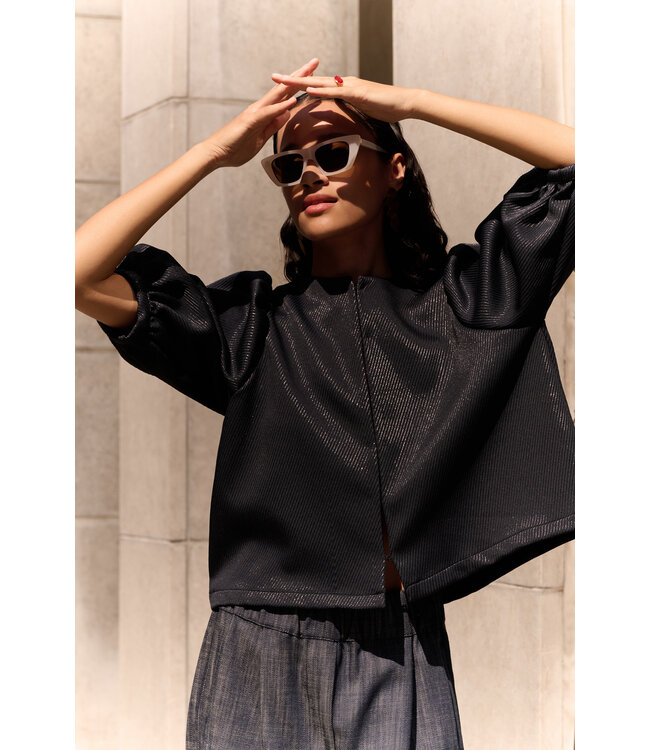 BY-BAR AMSTERDAM Mauri gloss stripe blouse