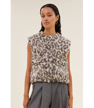 BY-BAR AMSTERDAM maggie sleeveless leo jacket