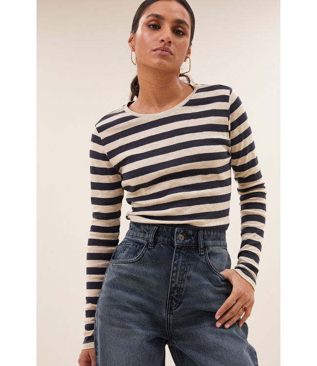 BY-BAR AMSTERDAM basic ls big stripe top