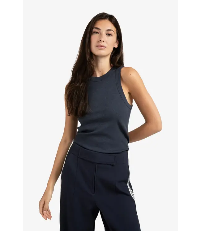 Yaya 01-729044-508 Rib singlet with metallic glit