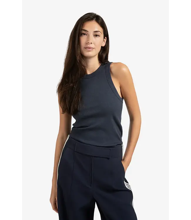 Yaya 01-729044-508 Rib singlet with metallic glit