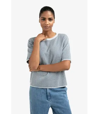 Yaya Jacquard knitted t-shirt