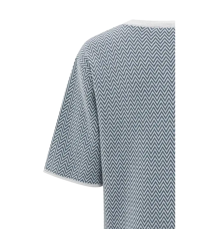 Yaya 01-000488-508 Jacquard knitted t-shirt