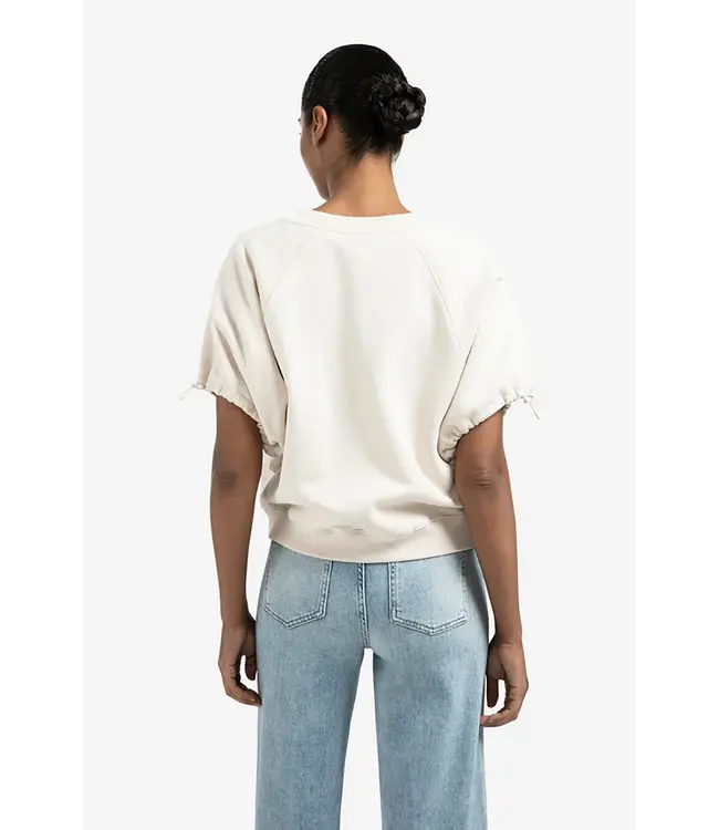 Yaya 01-109091-508 V-neck sweatshirt with elastic