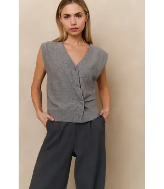 Yaya Knitted gilet a-symmetric