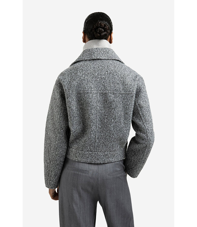 Yaya 02-001064-508 Short oversized boucle jacket