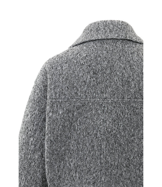 Yaya 02-001064-508 Short oversized boucle jacket