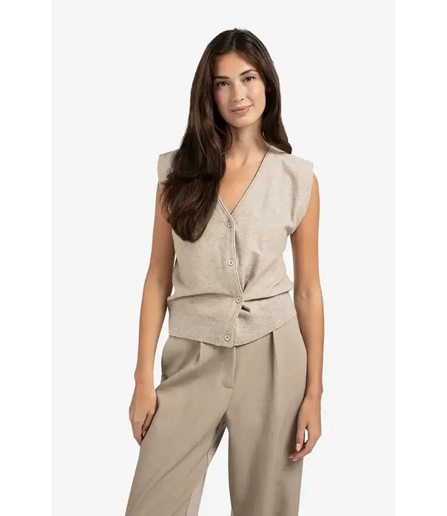Yaya Knitted gilet a-symmetric