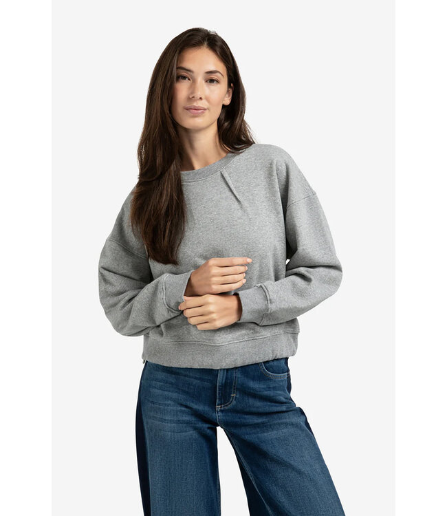 Yaya 01-109094-508 Sweatshirt with pleat detail