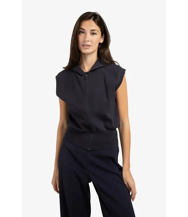 Yaya Sleeveless knitted hoody