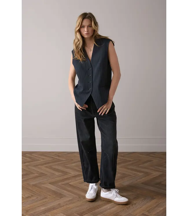 Summum Woman 4s2746-5181 Cocoon fit black cotton jeans