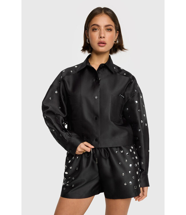 Alix the Label studs cropped blouse