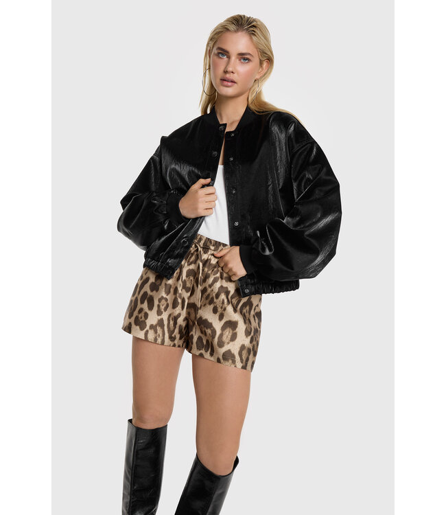 Alix the Label 2508414312 velvet leather bomber