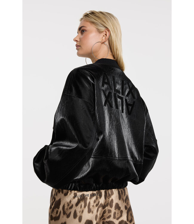 Alix the Label 2508414312 velvet leather bomber
