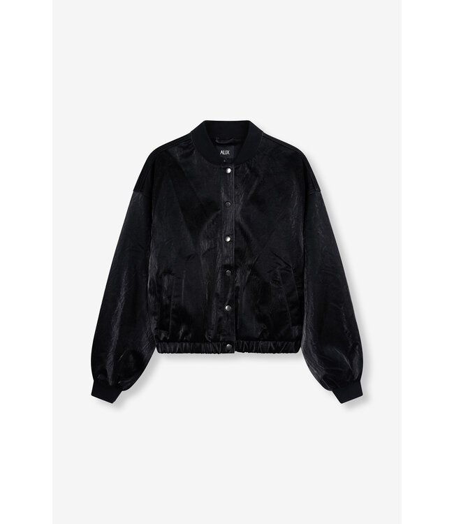 Alix the Label 2508414312 velvet leather bomber