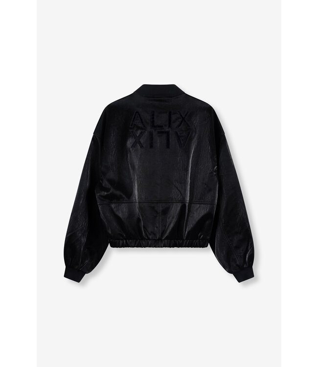 Alix the Label 2508414312 velvet leather bomber