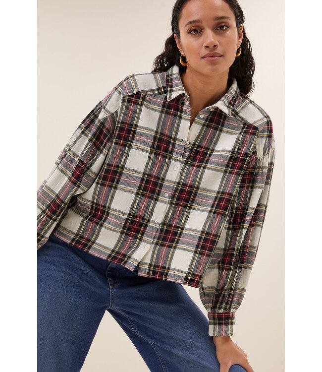 BY-BAR AMSTERDAM Sarah short check blouse