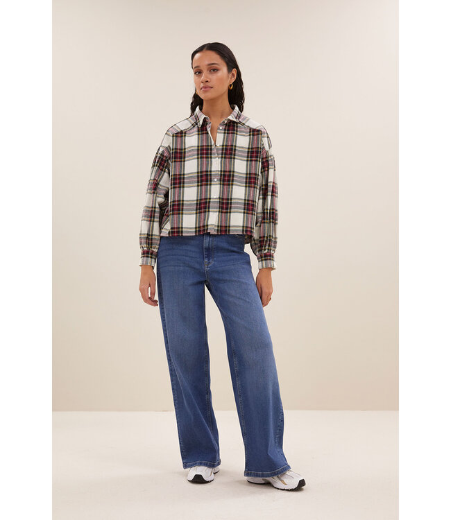 BY-BAR AMSTERDAM 25512055 Sarah short check blouse