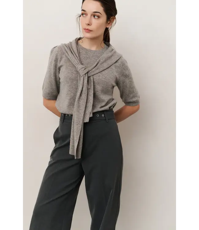 Yaya Short sleeve sweater with fake