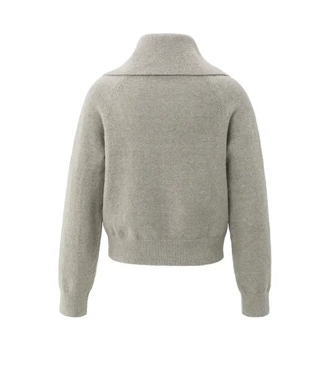 Yaya 01-010124-509 Cardigan with zipper and wide