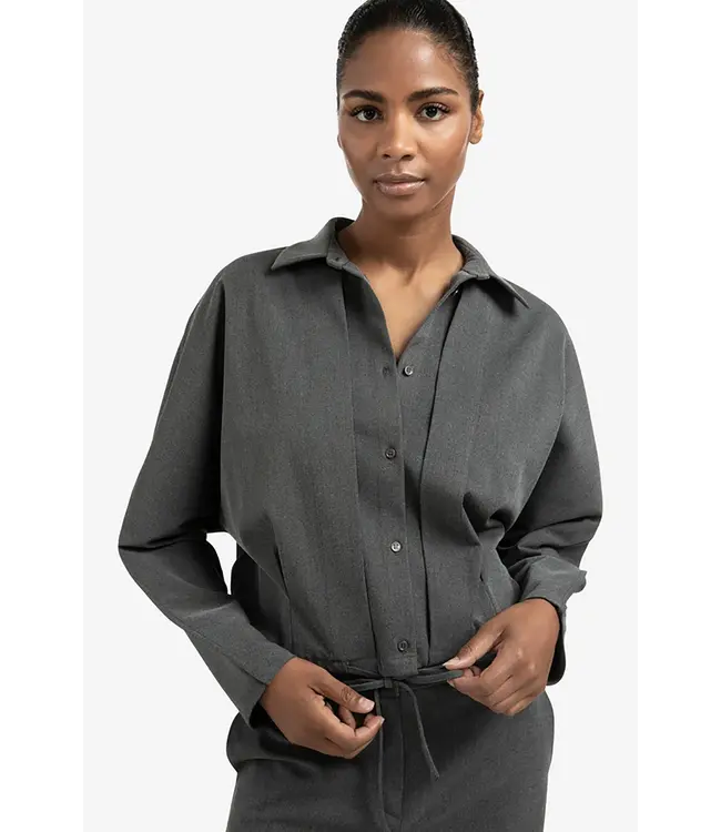 Yaya 01-201175-509 Blouse jacket with waist pleat