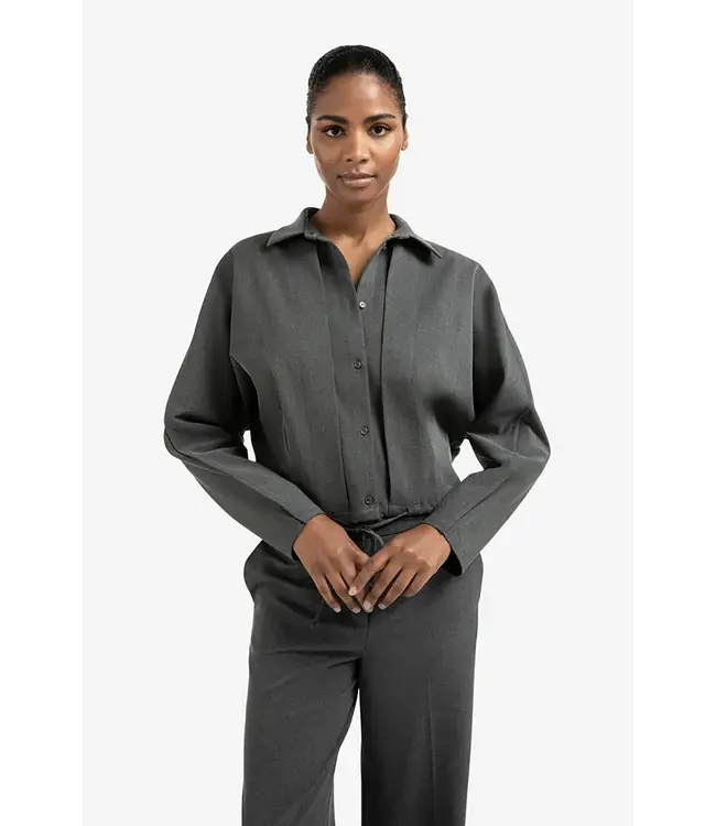 Yaya 01-201175-509 Blouse jacket with waist pleat