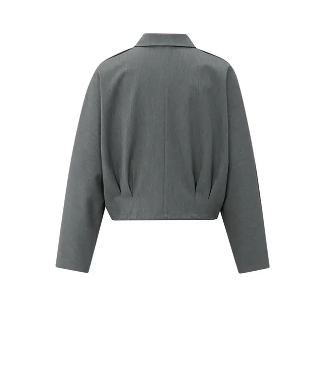 Yaya 01-201175-509 Blouse jacket with waist pleat