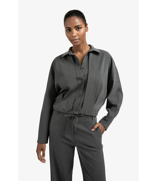 Yaya 01-201175-509 Blouse jacket with waist pleat