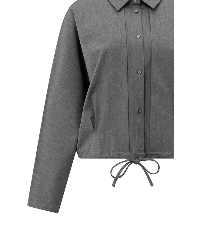 Yaya 01-201175-509 Blouse jacket with waist pleat