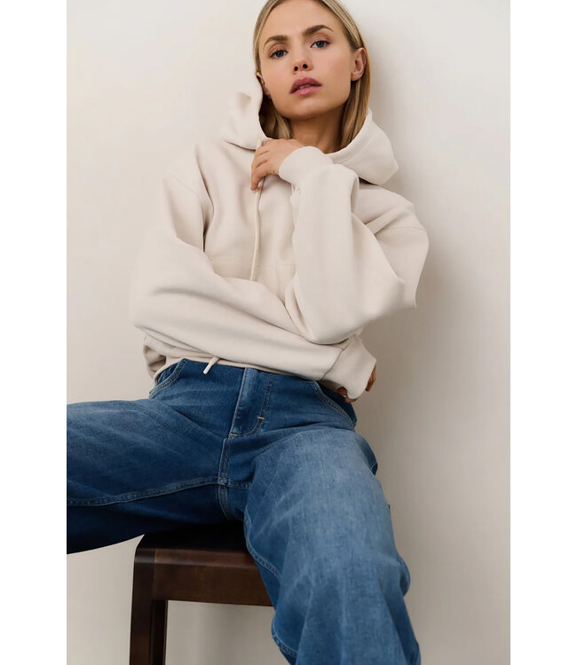 Yaya 01-109095-509 Hoodie with pleated bottom