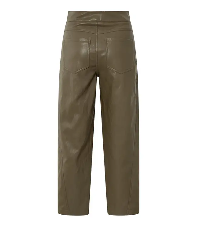 Yaya 01-309221-509 Faux leather carrot fit trouser