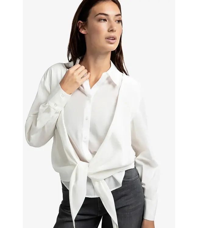 Yaya Layered blouse with knot