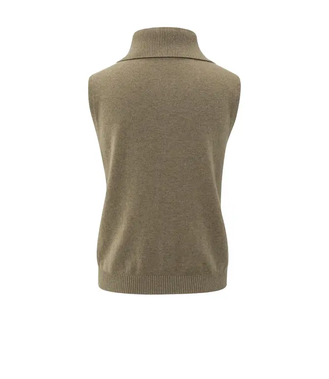 Yaya 01-000502-509 Sleeveless sweater with collar