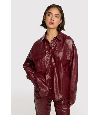 Alix the Label faux leather blouse