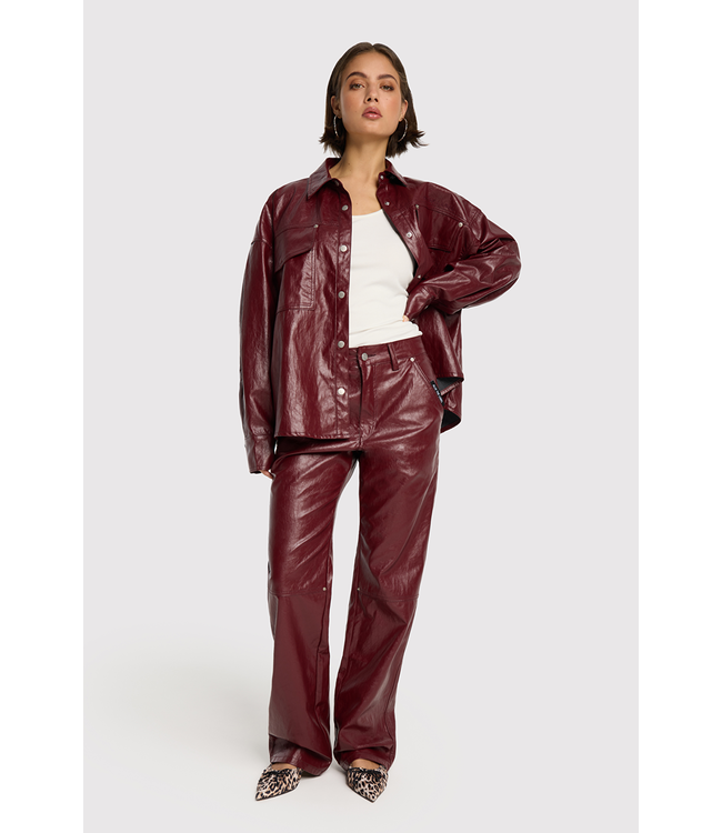 Alix the Label 2509412310 faux leather blouse