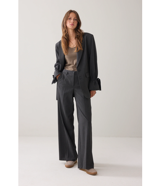 Summum Woman Trousers wide leg Pinstripe