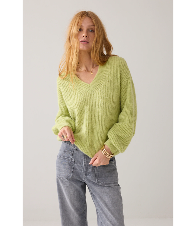Summum Woman Sweater garment dye knit
