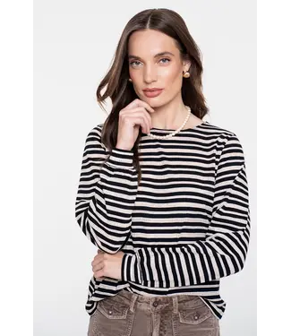 Geisha Top striped ajour