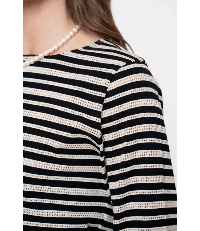 Geisha 52563-47 Top striped ajour