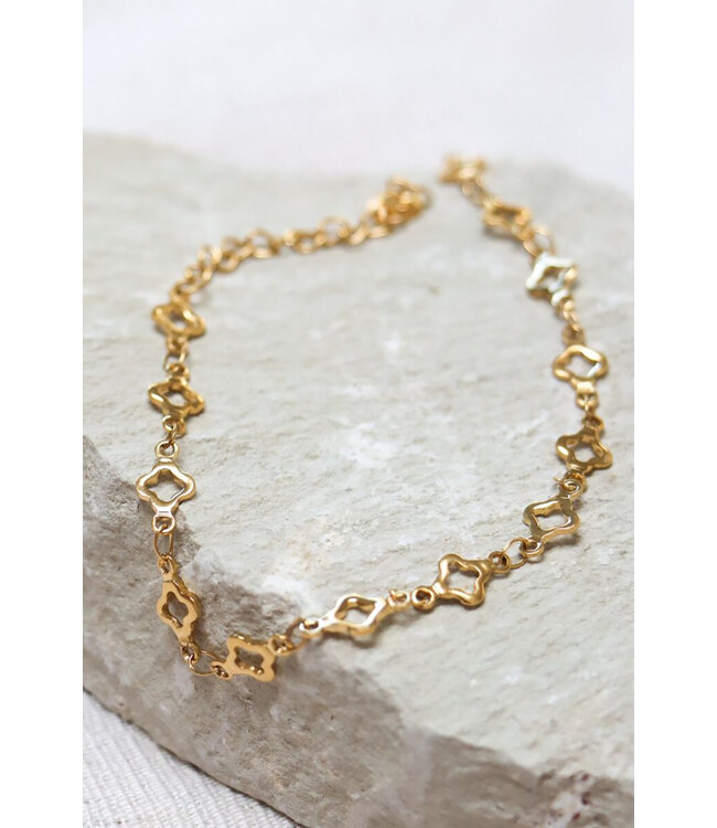 Label Kiki Clover row bracelet gold